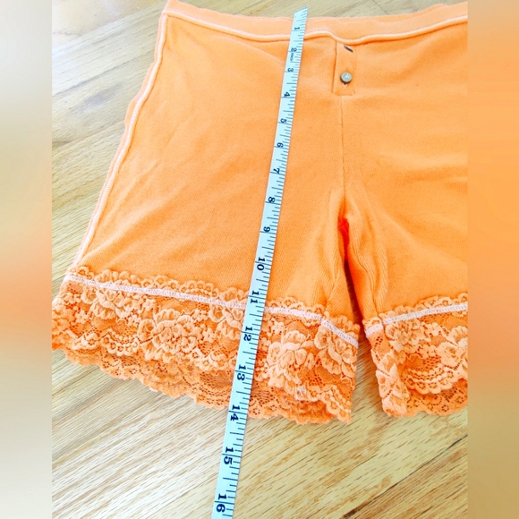 Free People Orange Cotton Shorts with Lace - Picture 4 of 6